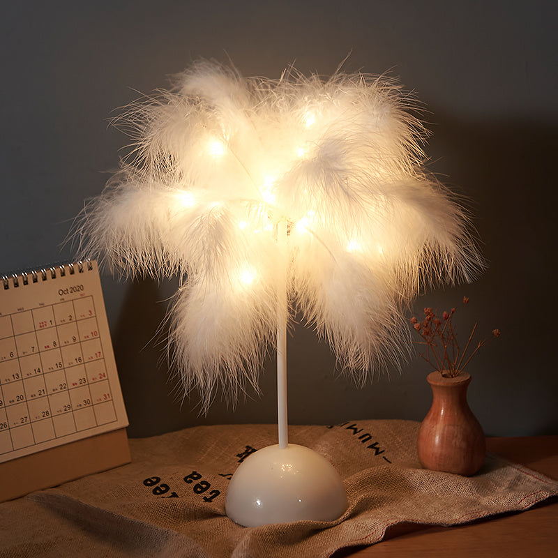 Feather Lamp Night Light Table Lamp Decoration Modern