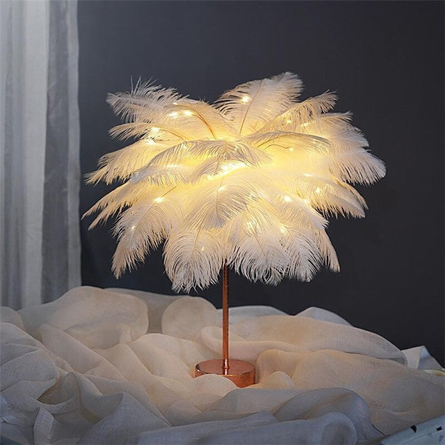 Feather Lamp Night Light Table Lamp Decoration Modern