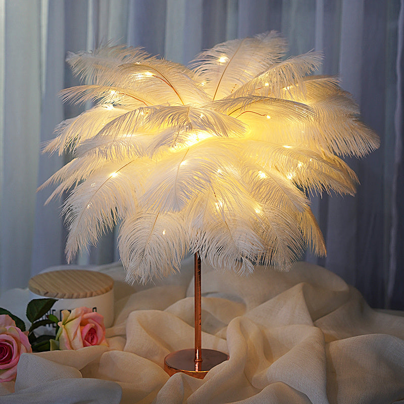 Feather Lamp Night Light Table Lamp Decoration Modern