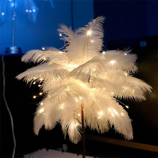 Feather Lamp Night Light Table Lamp Decoration Modern