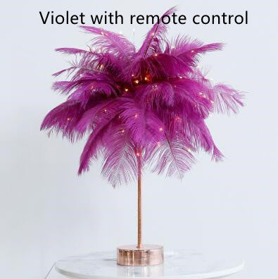 Feather Lamp Night Light Table Lamp Decoration Modern