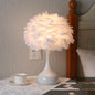 Feather Table Lamp Bedroom Bedside Lamp Nordic Ins